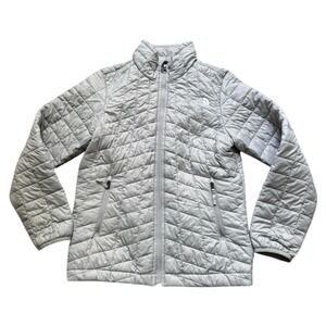 The North Face Jacket Youth Medium Thermoball Eco Quilted Full Zip Gray